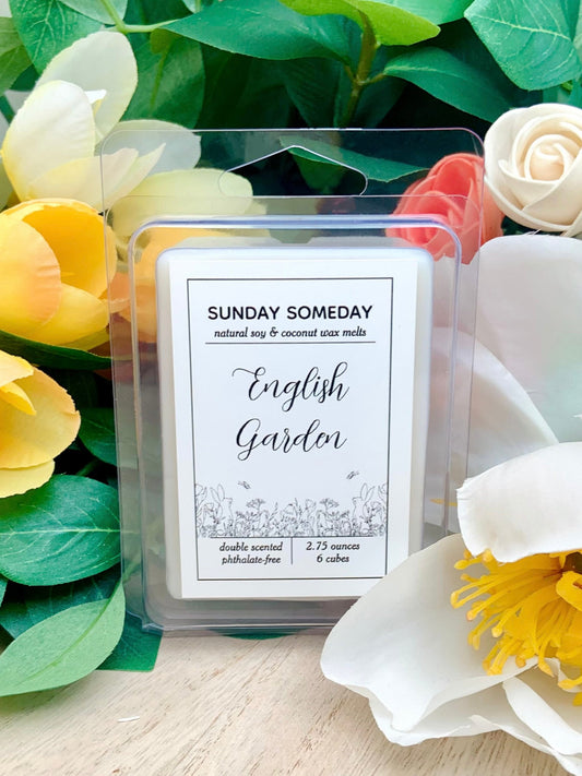 English Garden Soft Wax Melts | Home Fragrance | Spring Floral | Sunday Someday Soy & Coconut Wax Melts | Vegan | Non-Toxic | 2.75 oz