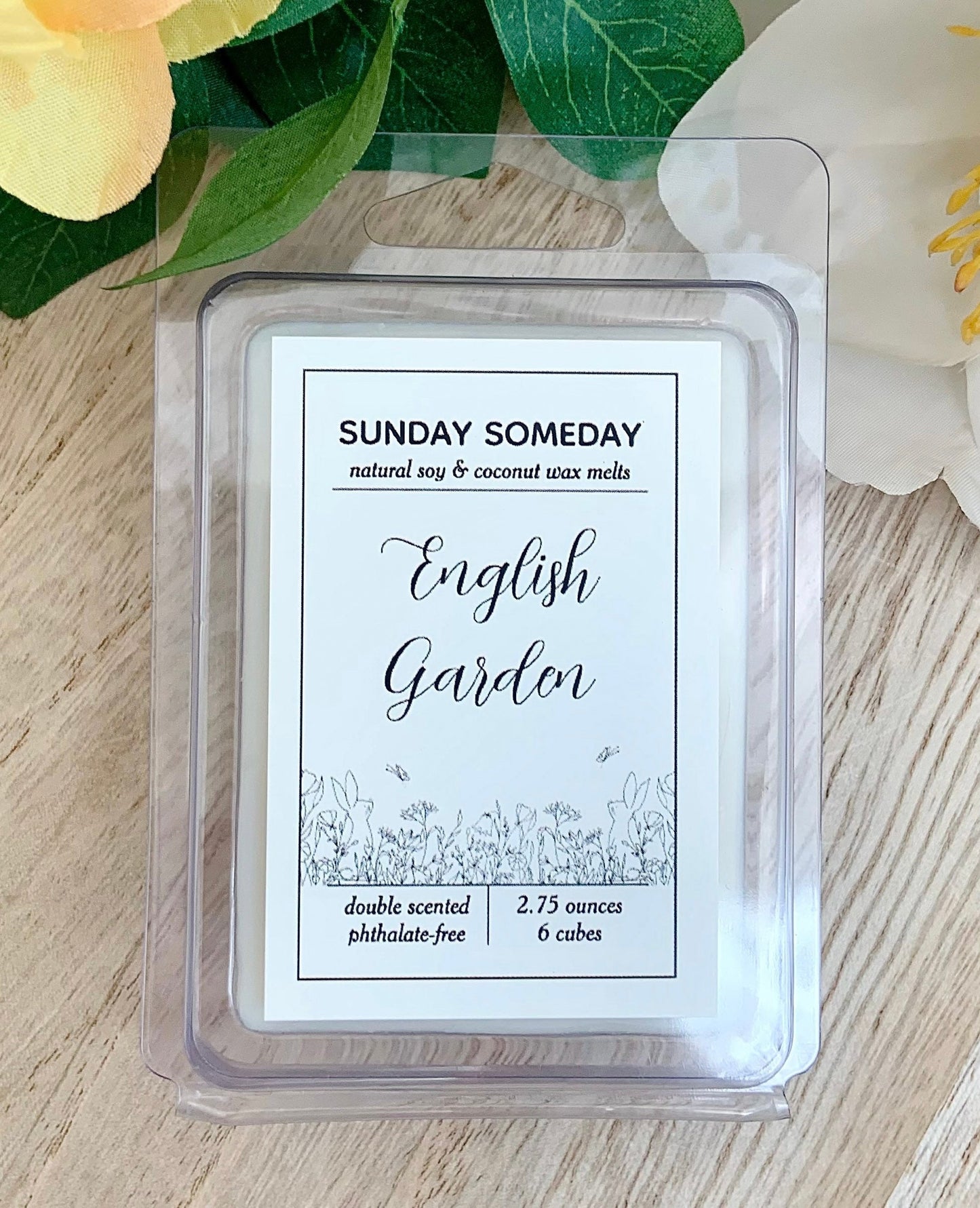 English Garden Soft Wax Melts | Home Fragrance | Spring Floral | Sunday Someday Soy & Coconut Wax Melts | Vegan | Non-Toxic | 2.75 oz