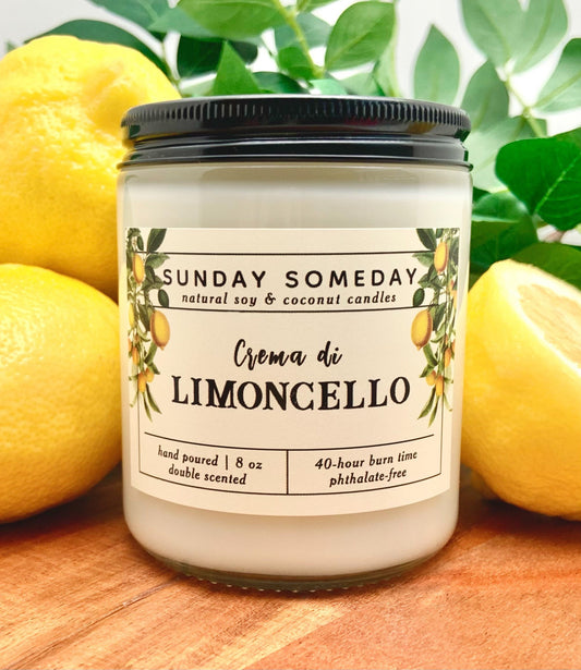 Crema di Limoncello Candle | Limoncello Cream | Italian Lemon Candle | Sunday Someday Soy & Coconut Wax Candles | Vegan | NonToxic | 4 Sizes