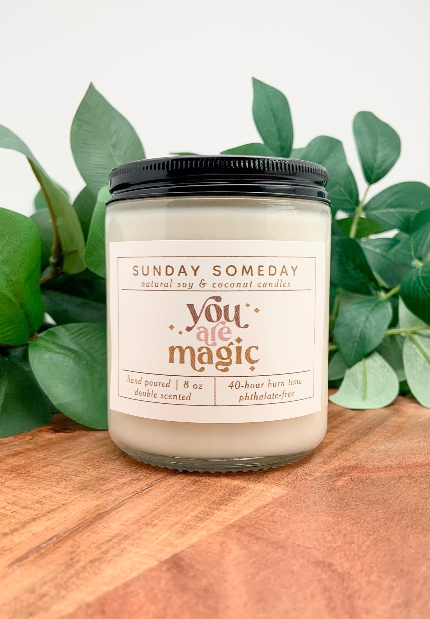 You Are Magic | Boho Candles | Retro Modern Hippie Candle | Gifts | Hippie Candle | 25+ Scents | Vegan | Non-Toxic | SUNDAY SOMEDAY | 8 oz