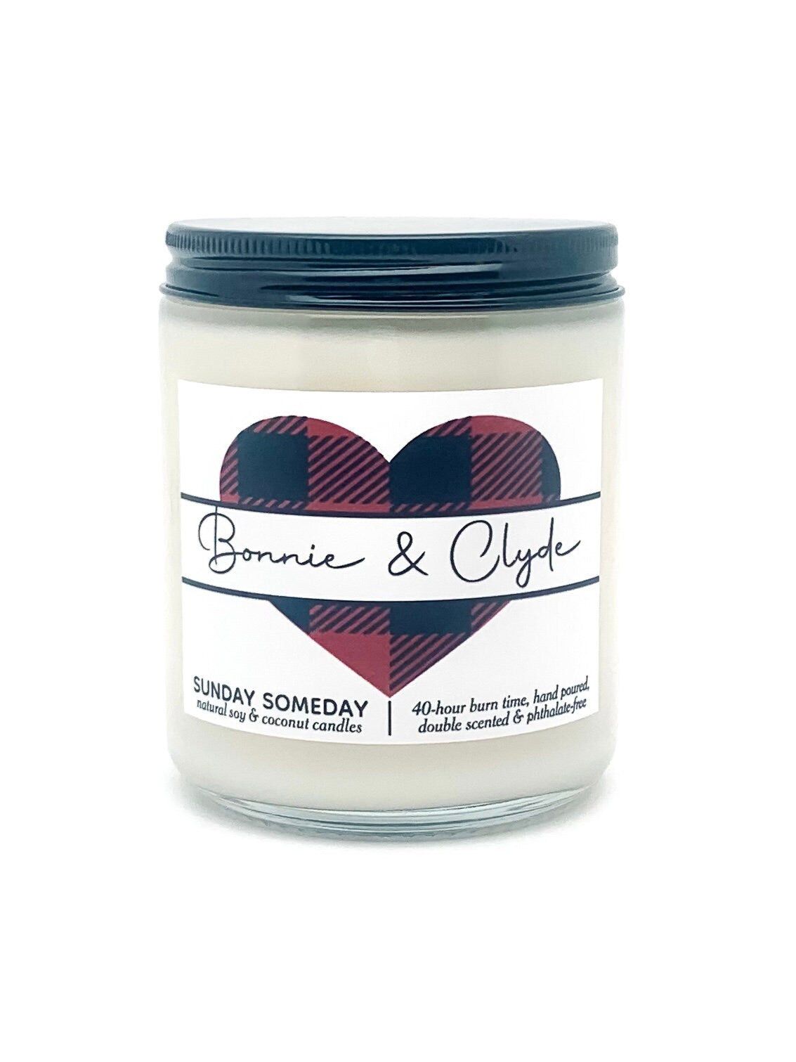 Custom Names on Heart candle | Valentine's Day | Cute Romantic Couple Gifts | 50+ Scents | Vegan | SUNDAY SOMEDAY | Soy & Coconut Wax | 8oz