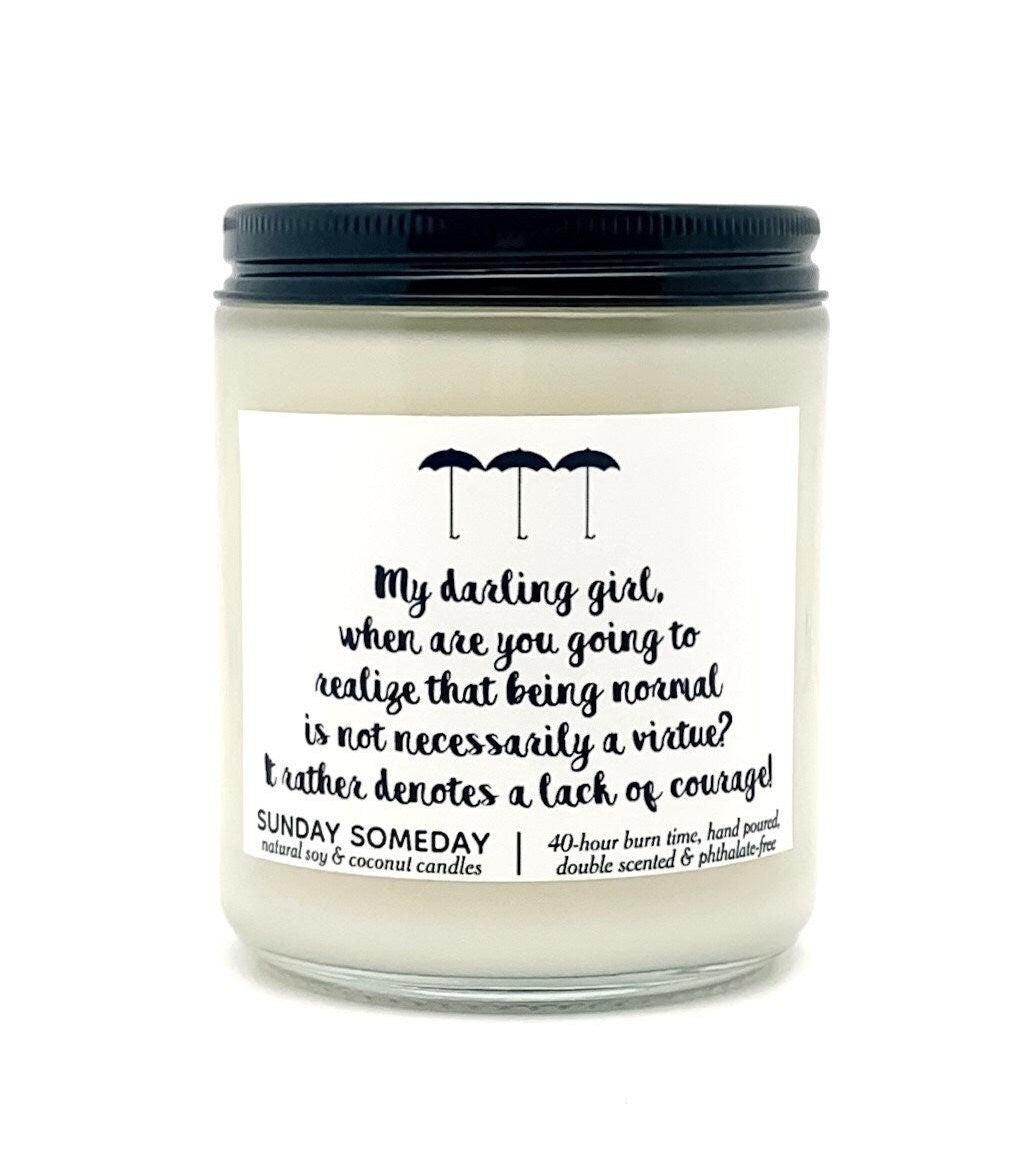 My Darling Girl candle | Practical Magic Quote | Courage| 50+ Scents | Vegan | Non-Toxic | SUNDAY SOMEDAY | Soy & Coconut Wax | 4 sizes