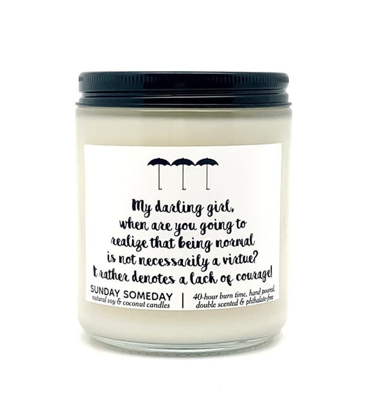 My Darling Girl candle | Practical Magic Quote | Courage| 50+ Scents | Vegan | Non-Toxic | SUNDAY SOMEDAY | Soy & Coconut Wax | 4 sizes