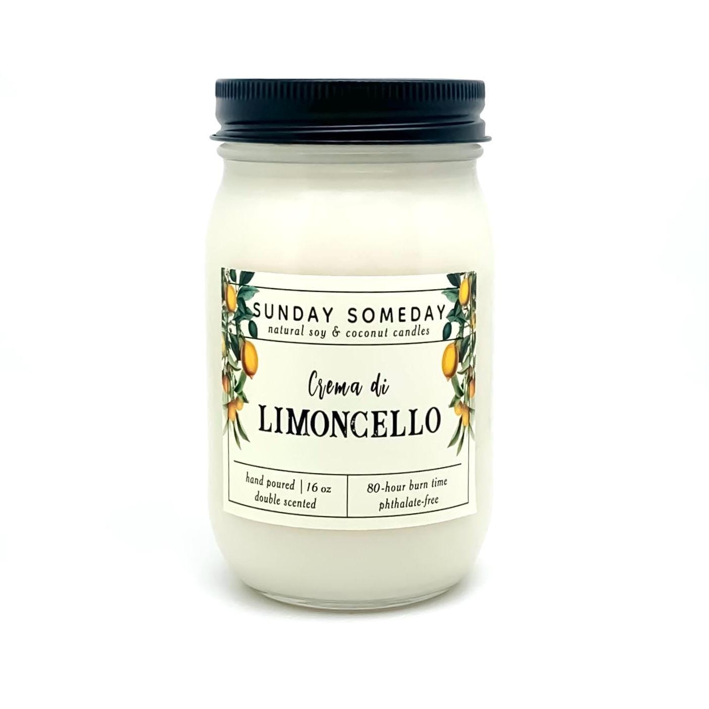 Crema di Limoncello Candle | Limoncello Cream | Italian Lemon Candle | Sunday Someday Soy & Coconut Wax Candles | Vegan | NonToxic | 4 Sizes