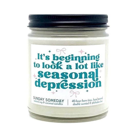 It’s Beginning to Look a Lot Like Seasonal Depression candle | Christmas | 60+ Holiday Scents | Coconut Soy Wax | SUNDAY SOMEDAY | 4 sizes